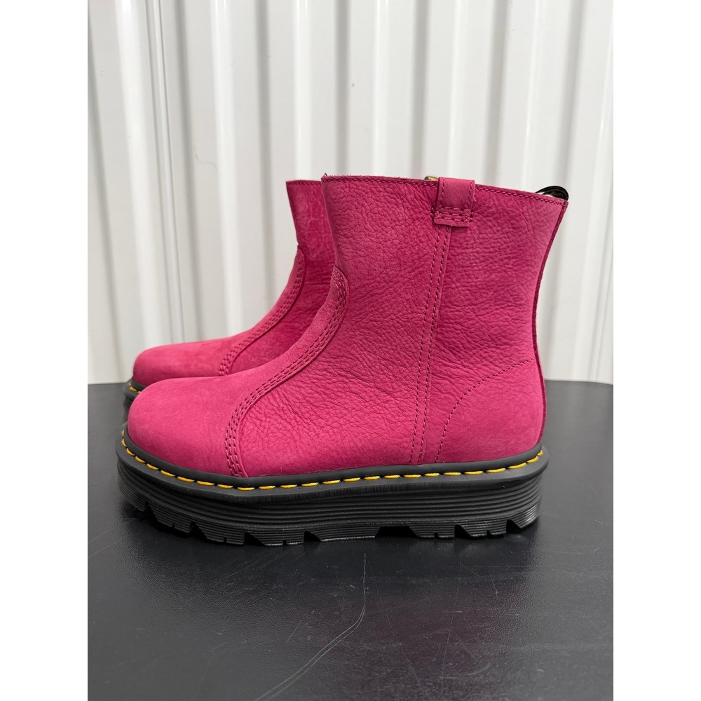 Dr. Martens Boots Womens 9 Zebzag Rigger Fuchsia Pink Milled Nubuck EUC